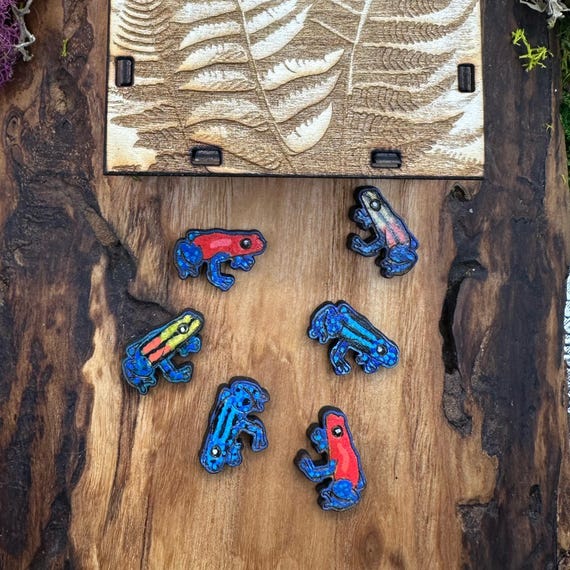 Poison Dart Frog Custom Stud Earrings