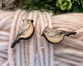 Titmouse Bird Jewelry Wood Blanks