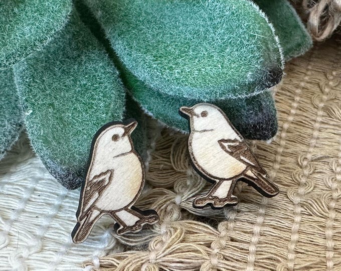English Robin Bird Jewelry Wood Blanks
