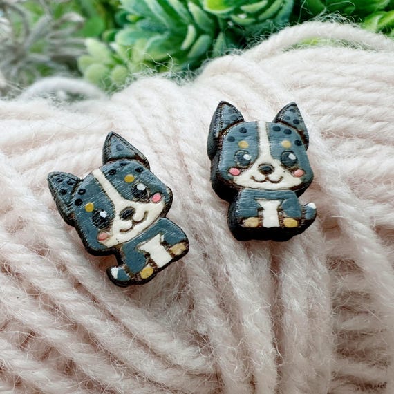 Cattle Dog Studs in a wood gift box
