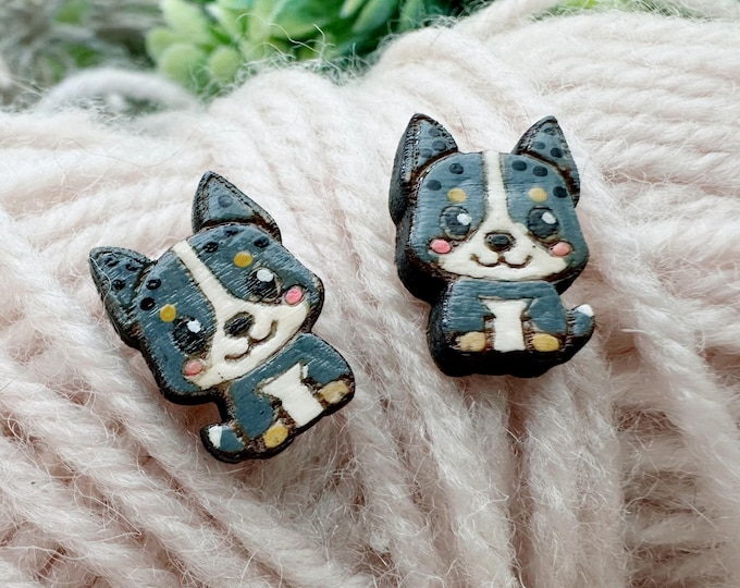 Cattle Dog Studs in a wood gift box