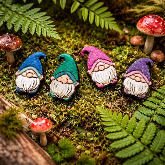 Gnome Earrings- Colorful Mix and Match Studs