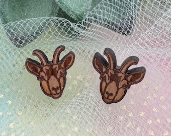 Goat Face Earrings