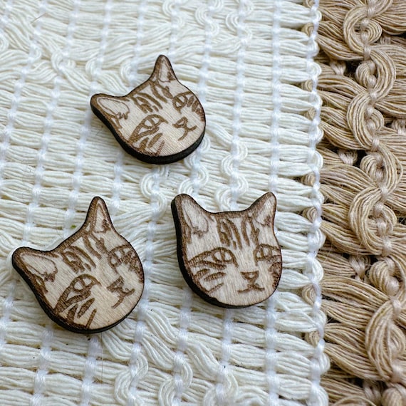 Tabby Cat Face Wood Blanks