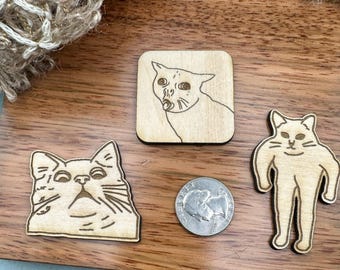 Cat Meme Magnet Set