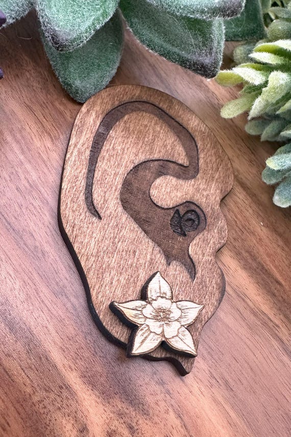 Columbine Flower Wood Pieces