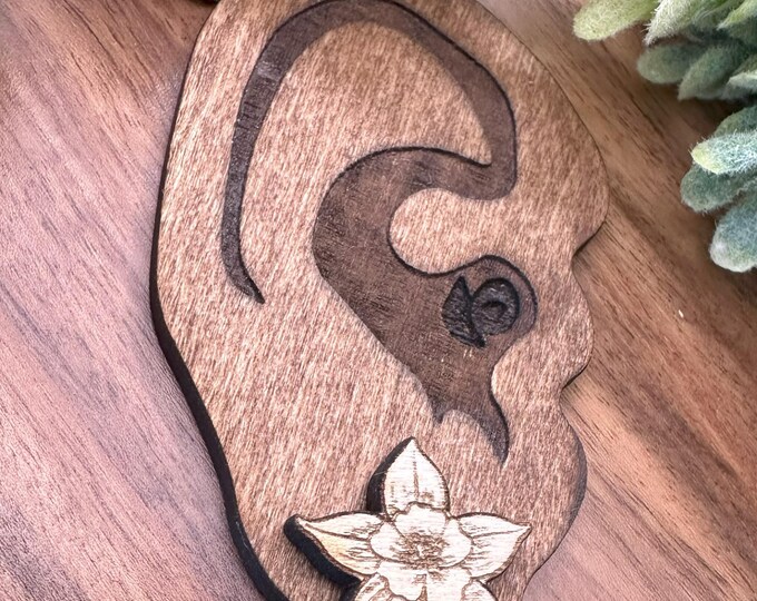 Columbine Flower Wood Pieces