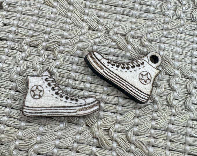 Retro Sneakers Earring Blanks and Charms