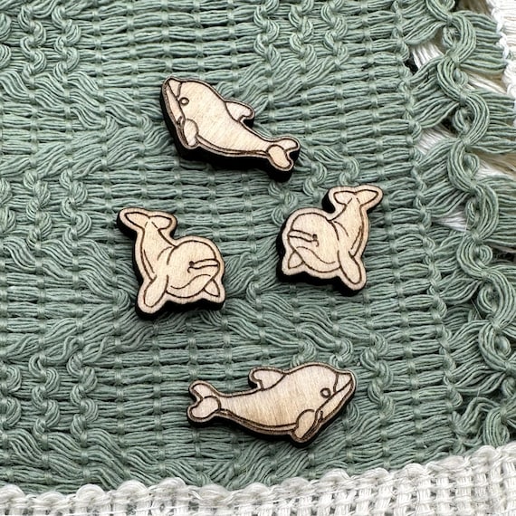Dolphin or Beluga Whale Earring or Craft Blanks