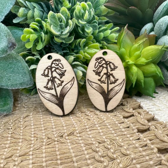 Pair Bluebell Charms for Jewelry Crafting