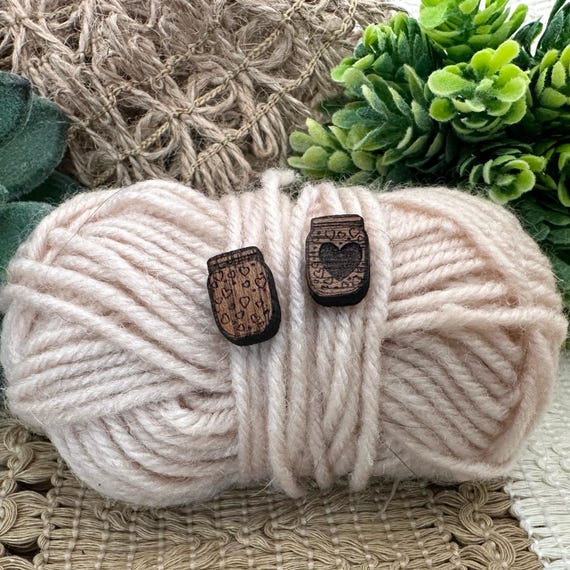 Hearts in a Mason Jar Cherry Wood Earrings