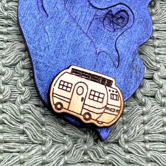 Vintage Camper Stud Earring or Craft Blanks