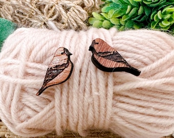 Cherrywood Finch Stud Earrings