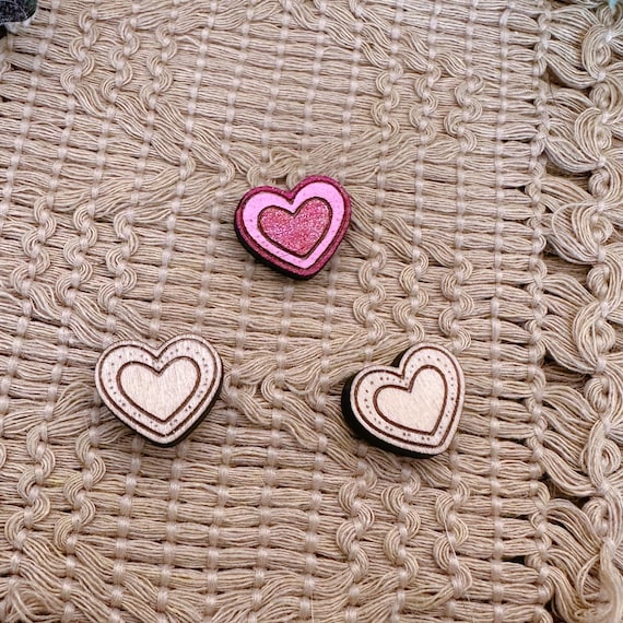 4+ Heart Unfinished Wood Pieces Jewelry Blanks