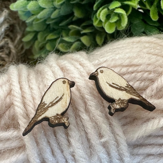 Bluebird Wood Jewelry Blanks: Craft Supplies for Earrings (Laser Cut)