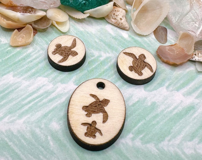 Baby Sea Turtle Jewelry Blanks