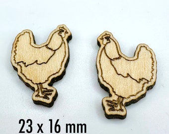Chicken Wood Earring Blanks