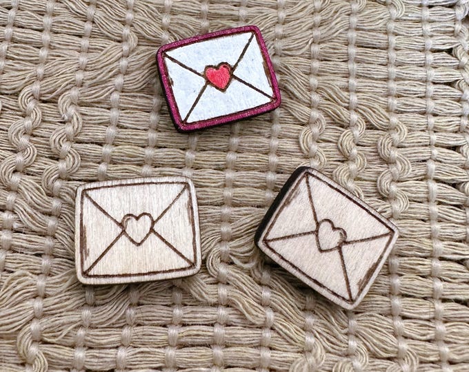 4+ Heart Letter Envelope Unfinished Wood Pieces Jewelry Blanks