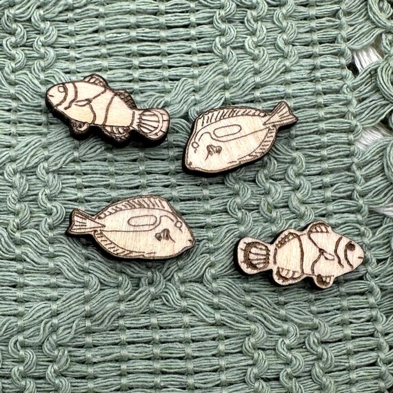 Clownfish or Blue Tang Fish Earring or Craft Blanks
