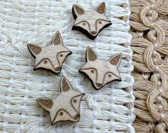 Cute Fox Wood Earring Blanks