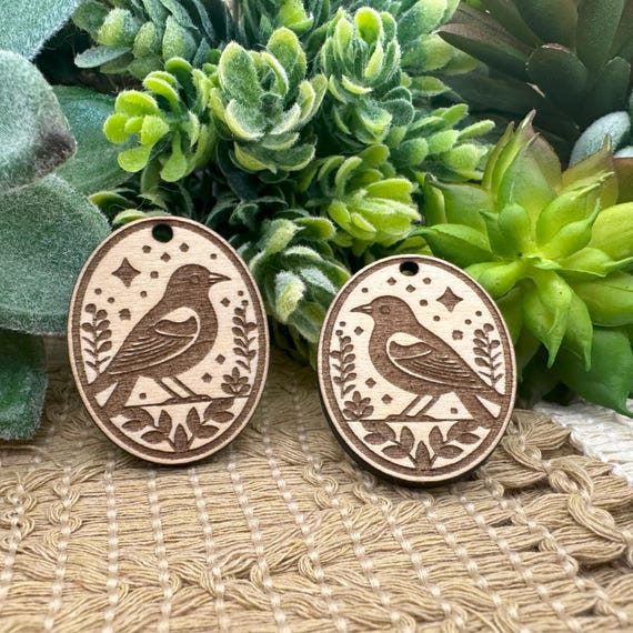 Folk Art Inspired Bird Charms for Jewelry Crafting