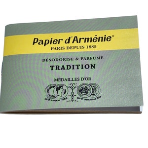 Papier d Armenie Carta per incenso. Carta per incenso francese. Incenso fatto a mano. Profumo tradizionale