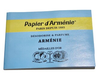 Papier d Armenie Incense Paper. French Incense Paper. Hand Made Incense. Armenie Scent