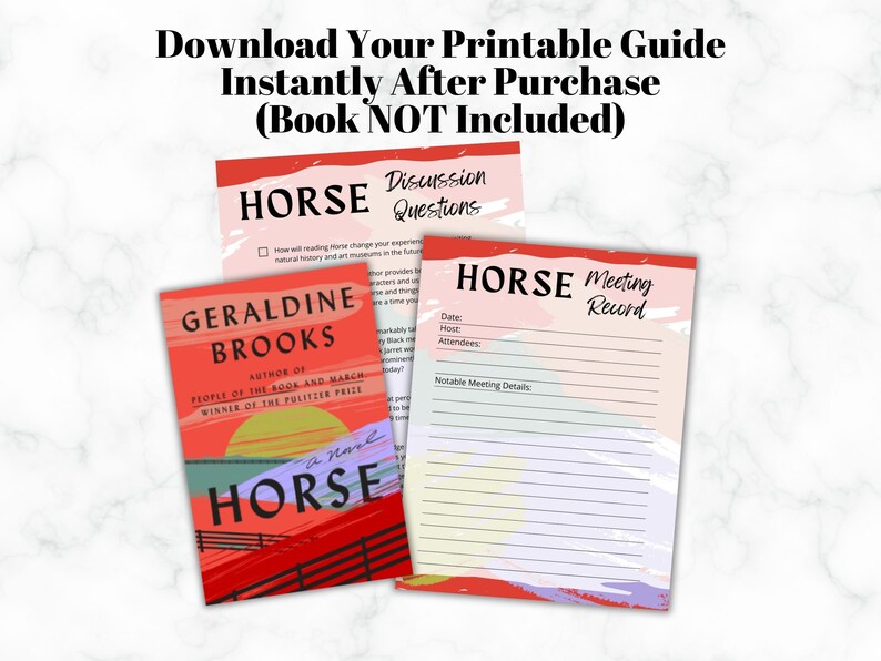 Horse Book Club Guide Horse by Geraldine Brooks Discussion Questions