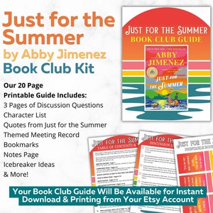 Just for the Summer Book Club Guide: Just for the Summer by Abby Jimenez Discussion Questions