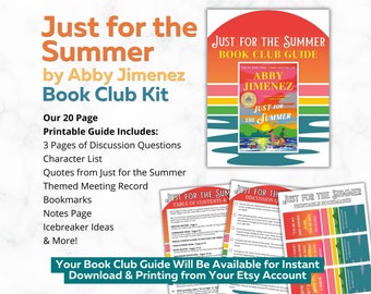 Just for the Summer Book Club Kit: Discussion Questions, Bookmarks, & More (Digital Download)