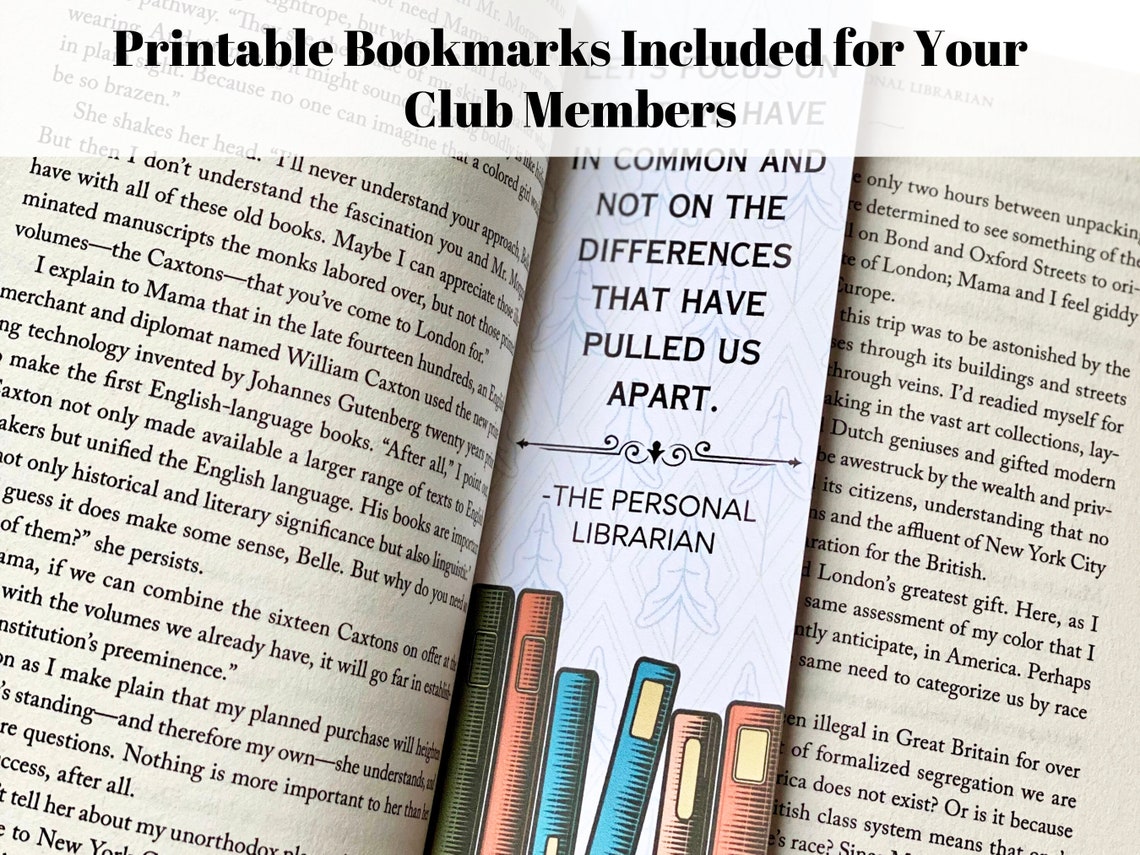 The Personal Librarian Book Club Guide - Etsy
