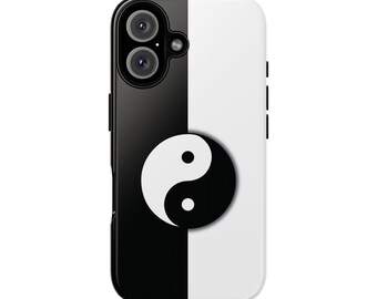 Coque IPhone 11 Ying Yang - Noir Et Blanc - Silicone Mat - Compatible Charge Sans Fil