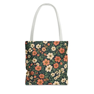 Flowers Tote Bag Design | Shopping Carry Travel Bay