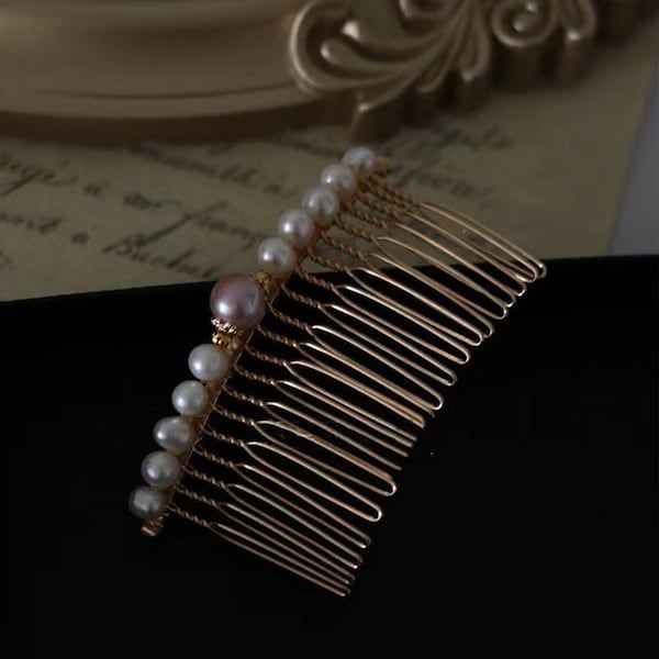 Baroque Pearls Bridal Hair Comb | Wedding Hair Accessories | Wedding Hair Comb | Bridal Hair | Freshwater Pearl hair comb