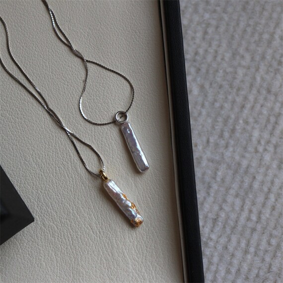 Collier Argent 925 Avec Pendentif Feuille Et Perles Violettes - Bijou Neuf Avec étiquettes