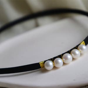 Pearl Headband | Wedding Hair Accessories | Bridal Headband | Thin headband | Wedding Head Piece | Freshwater Pearl | Beaded Hairbands