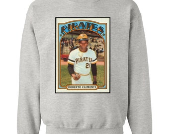 Roberto Clemente Baseball  Card Crewneck Sweatshirt (Unisex)