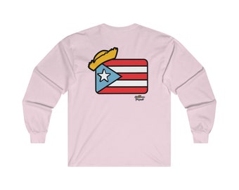 Puerto Rico Flag Jibaro Project Ultra Cotton Long Sleeve Tee