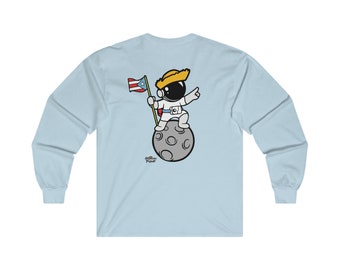 Jibaro en Luna Long Sleeve Tee, Puerto Rico Pride