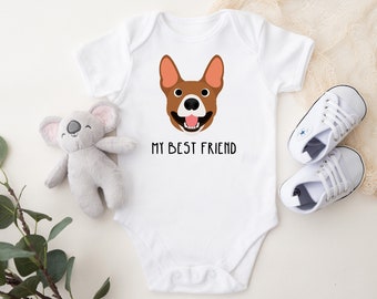 Basenji baby onesie® - Cute dog baby onesie® - Personalized dog baby onesie® - Dog best friend baby onesie® - Gerber onesie®