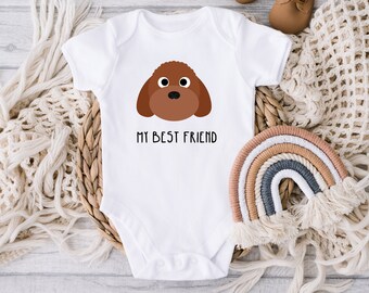 Miniature Poodle baby clothes - Cute dog baby onesie® - Custom dog baby onesie® - Dog best friend baby onesie® - Gerber onesie®