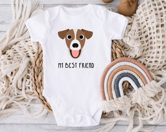 Jack Russell baby onesie® - Cute dog baby onesie® - Personalized dog baby onesie® - Dog best friend baby onesie® - Gerber onesie®