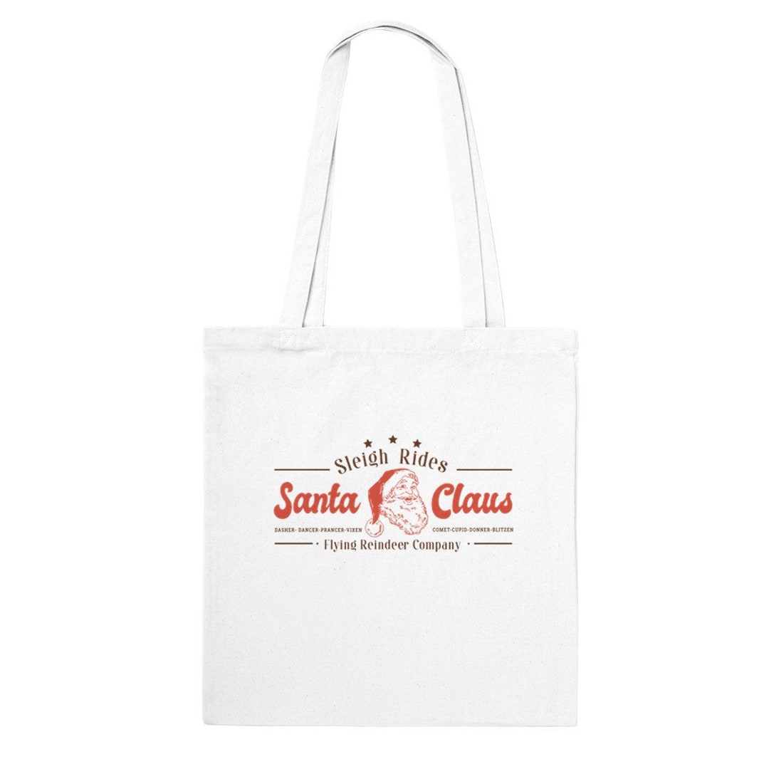 Cute Christmas Classic Tote Bag Ecofriendly Cotton Tote Bag Etsy