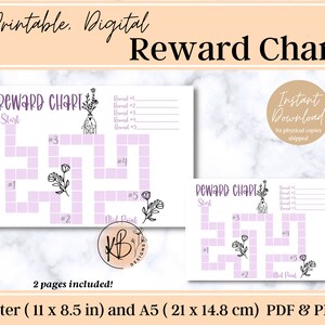 Printable, Digital Weight Loss Reward Chart