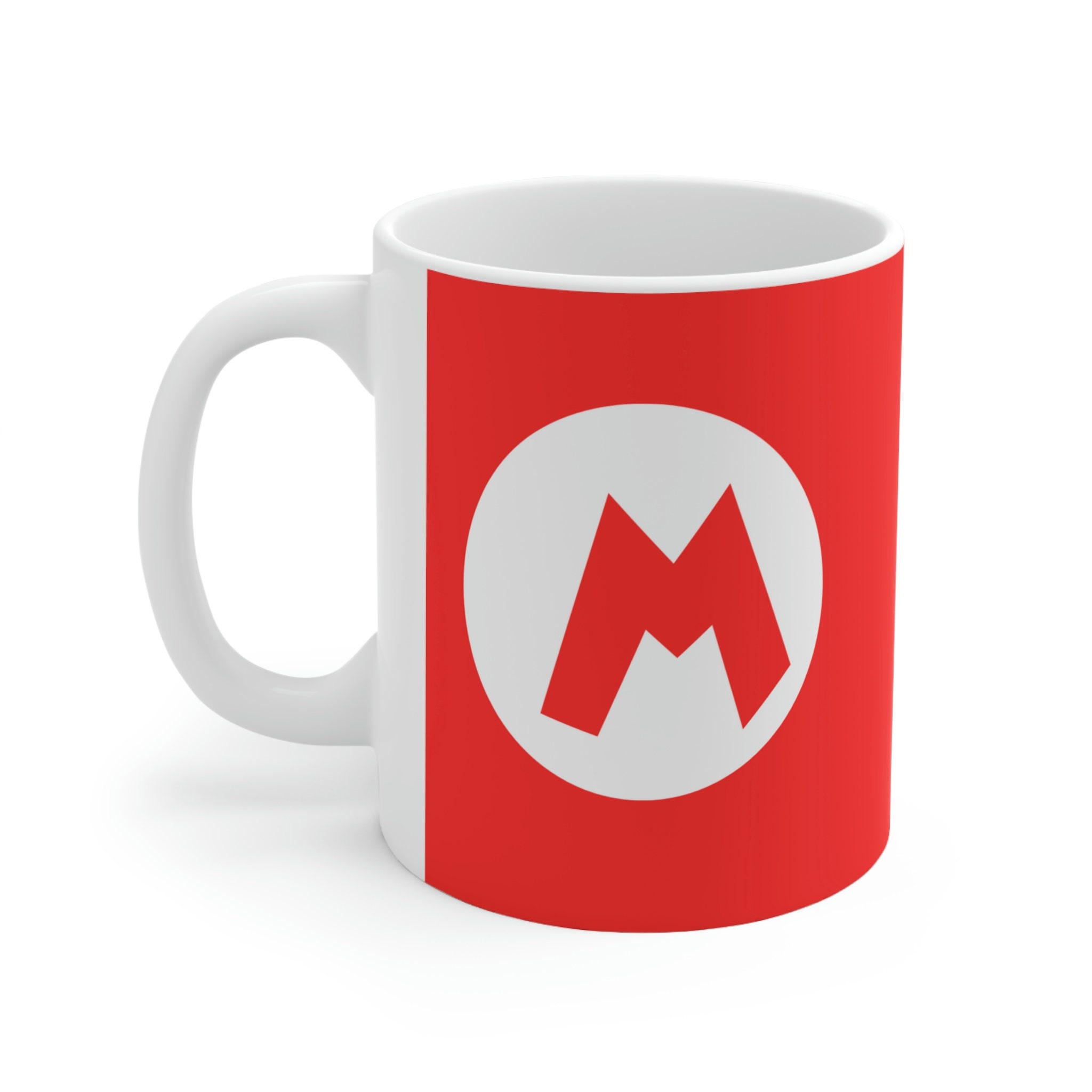 M Mario Mug Custom Mario Style Letter Mug Gamer Mug Gamer Etsy