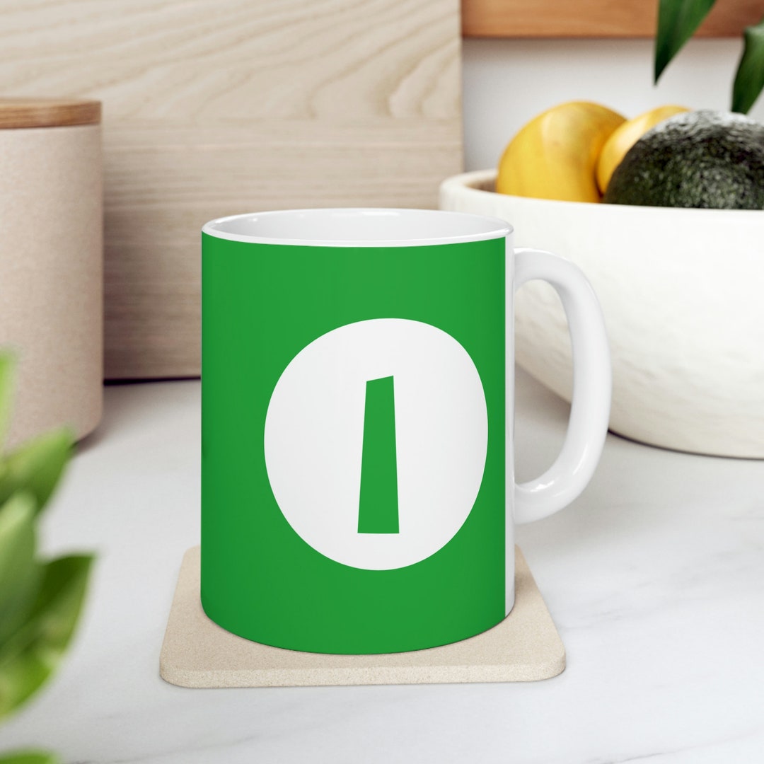 I Mario Mug, Custom Mario Style Letter Mug, Gamer Mug, Gamer Gift, Fun