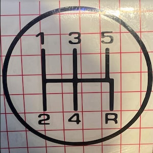 Shift Knob Vinyl Sticker - Right Reverse