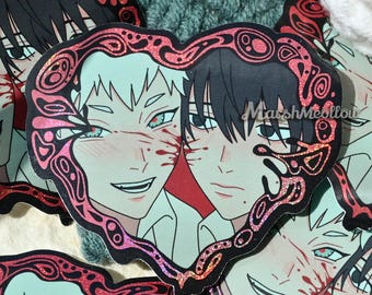 TSHD Heart Frame Sticker - Holographic Glitter Stickers - Anime Sticker
