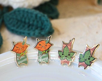 Mini Korok Earrings - Enamel Stud Earrings - Gold Plated Jewelry - Hypoallergenic  - Unique Gift Idea