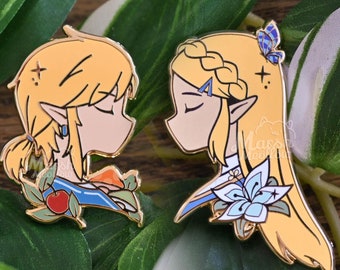 BotW Link & Zelda Hard Enamel Pin - LoZ Pins - Pin Collection